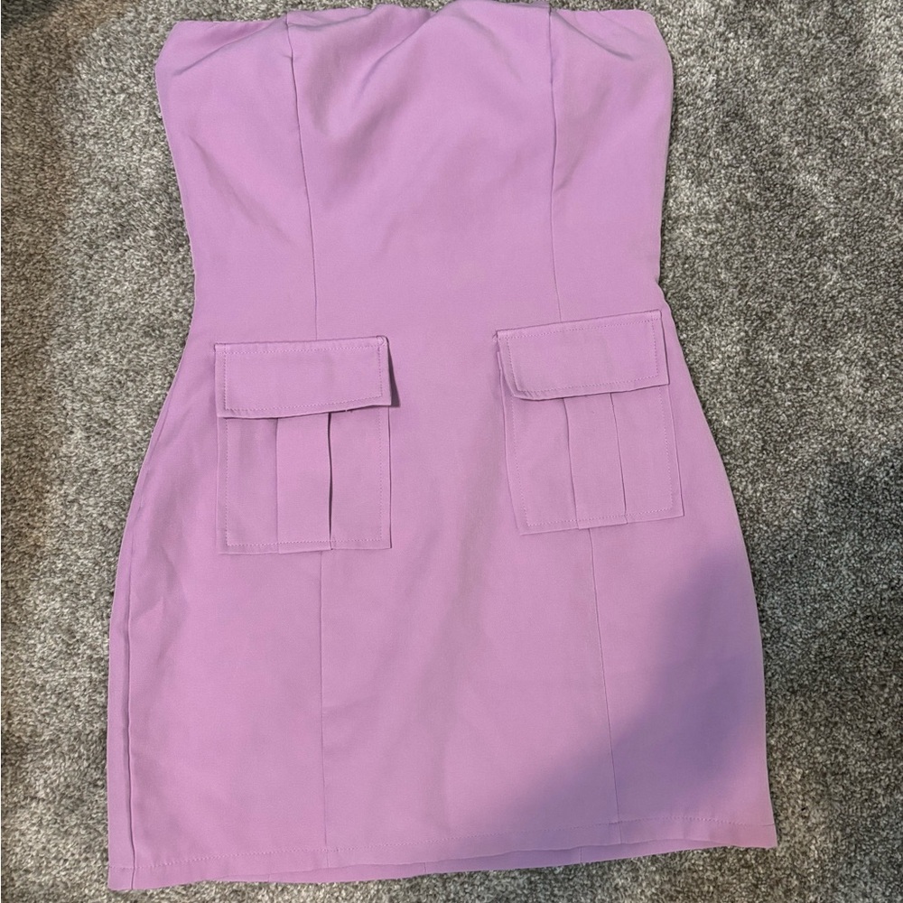 Forever 21 Purple Strapless Sheath Dress